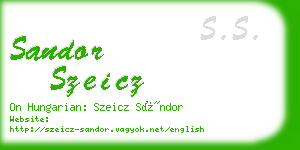 sandor szeicz business card